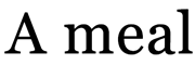 A meal/一頓品牌logo