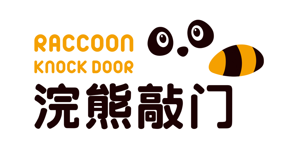 RACCOON KNOCK DOOR/浣熊敲門品牌logo